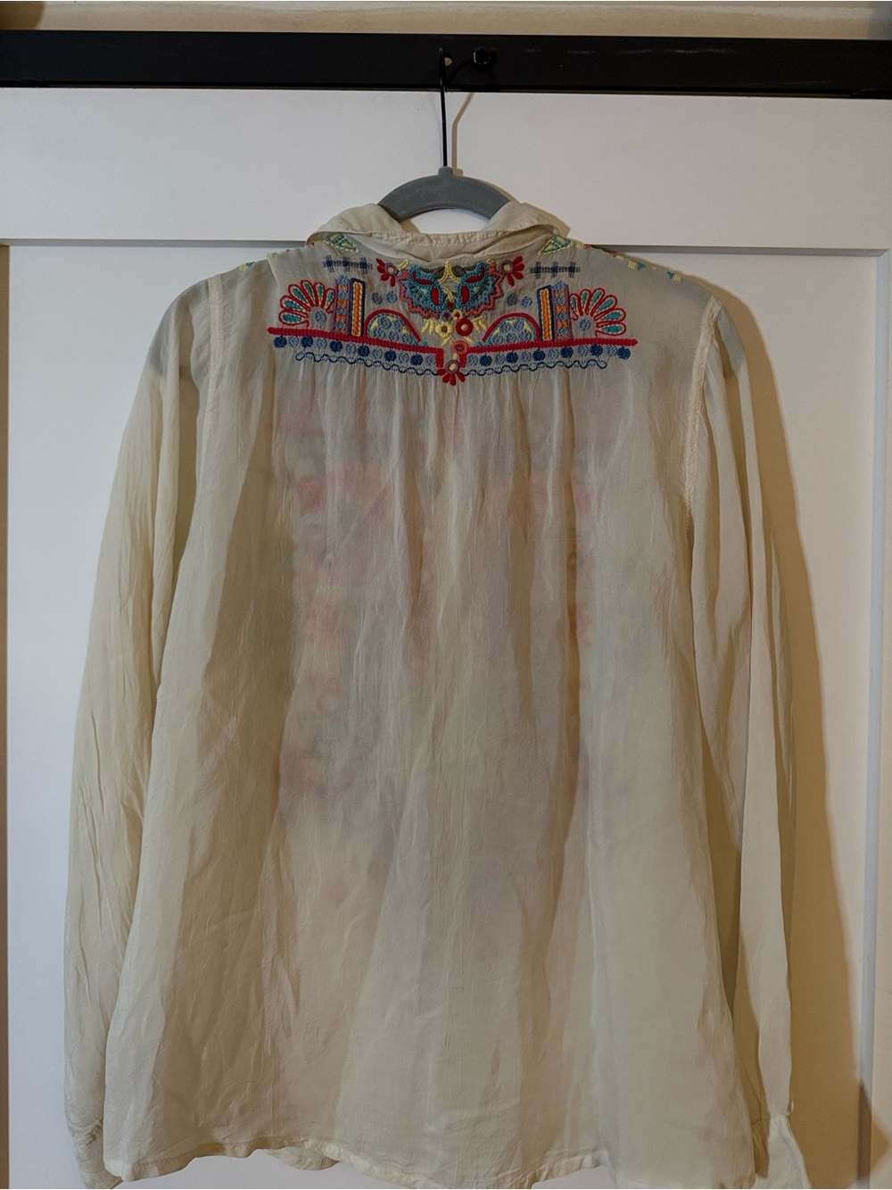 Johnny Was Embroidered Cream Blouse NWT - Picture 8 of 8